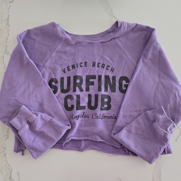 Retrobrand Cropped Venice Beach Sweatshirt - Picture 1 of 9